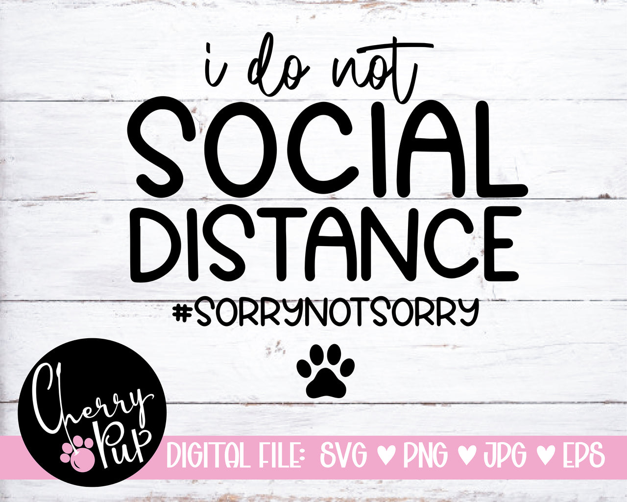 I Do Not Social Distance Dog Bandana SVG