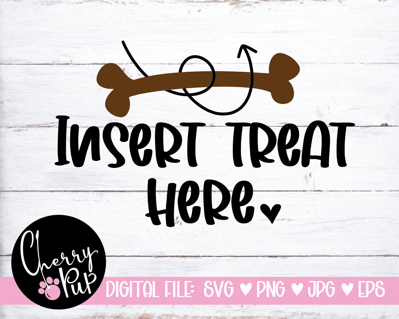 Insert Treat Here Dog Bandana SVG