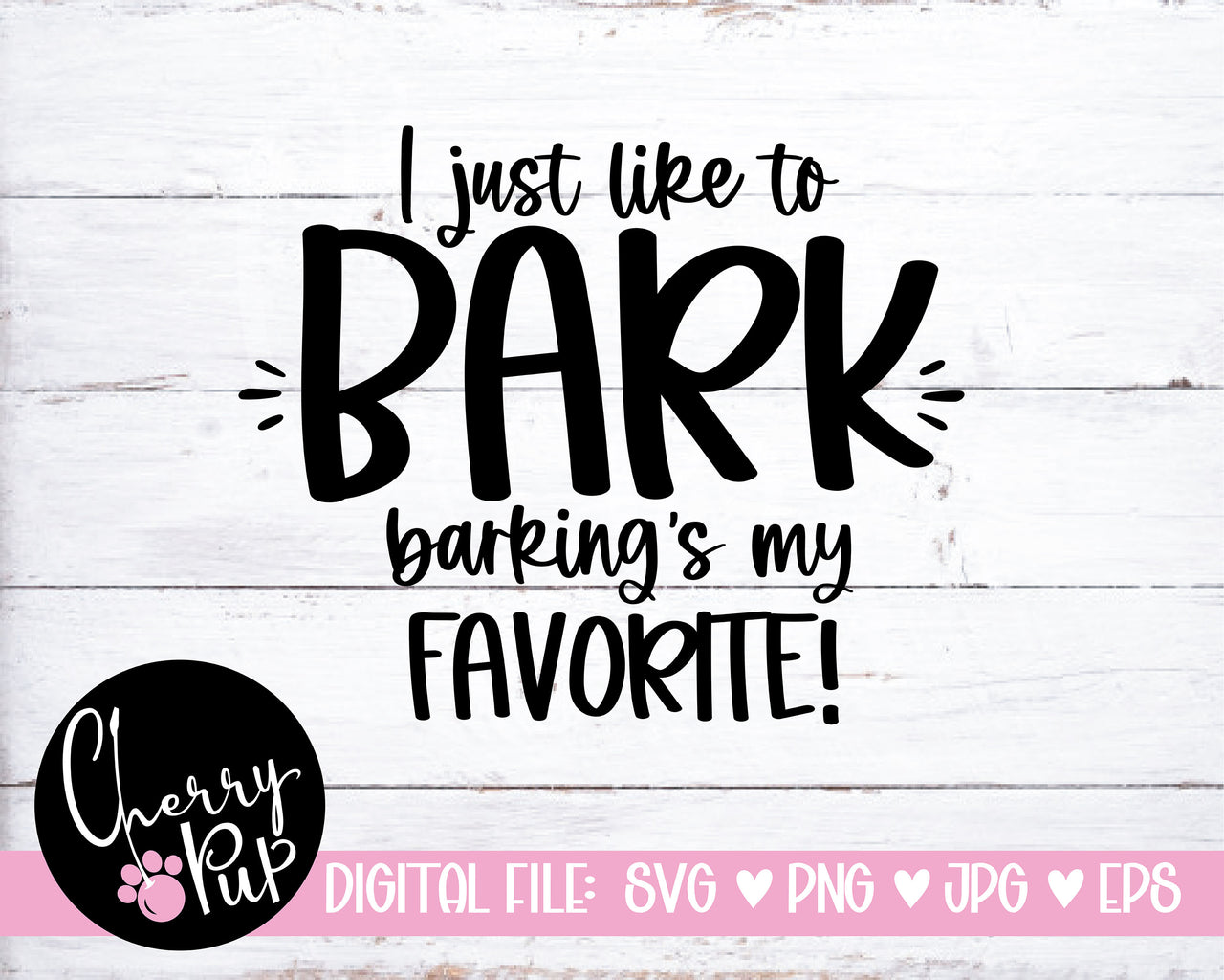 Barking's My Favorite Dog Bandana SVG