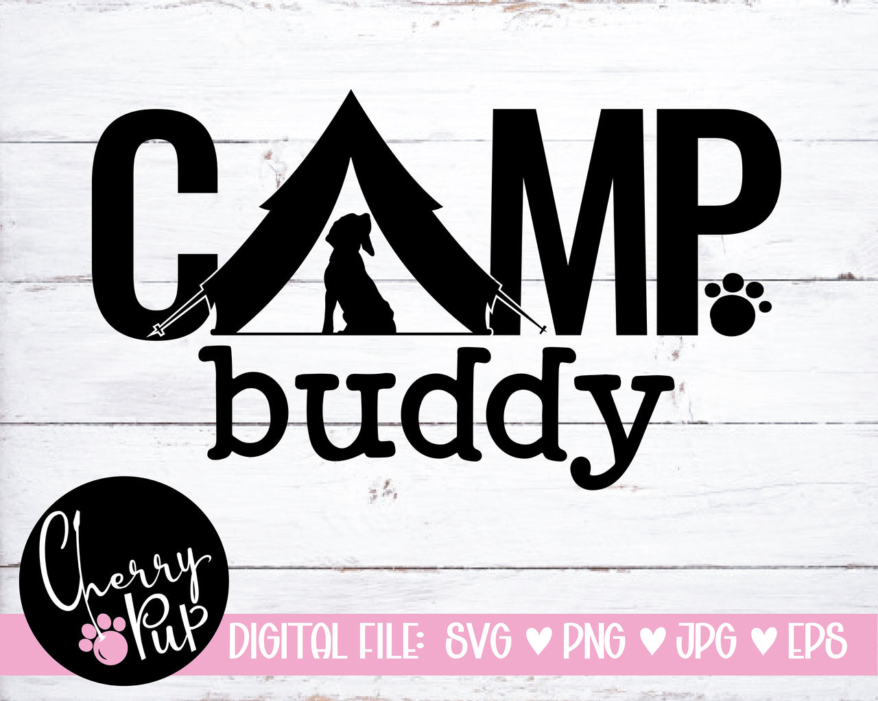 Camp Buddy Dog Bandana SVG