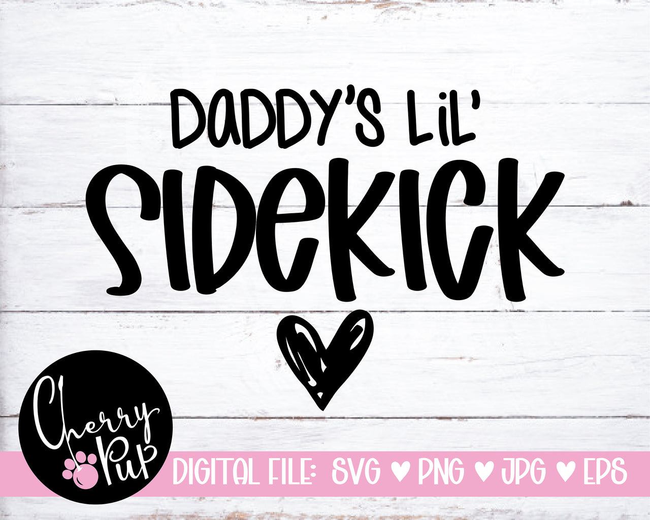 Daddy's Lil' Sidekick Dog Bandana SVG