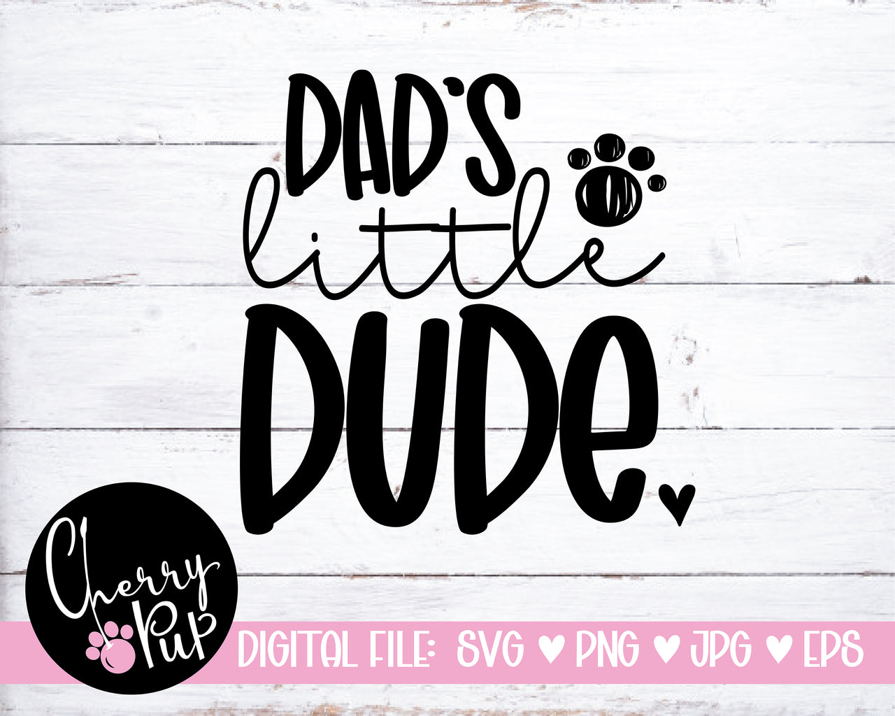 Dad's Little Dude Dog Bandana SVG