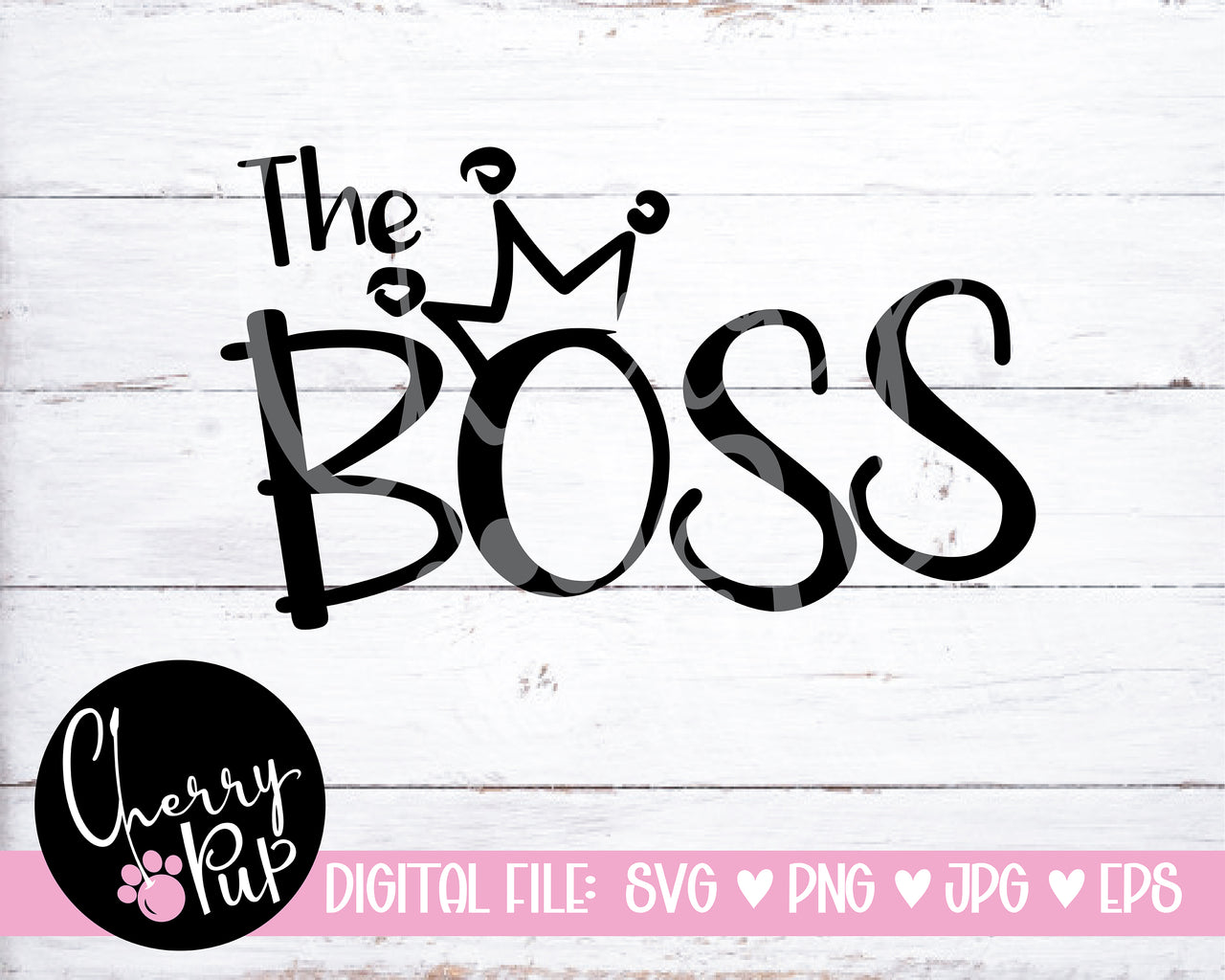 The Boss Dog Bandana SVG