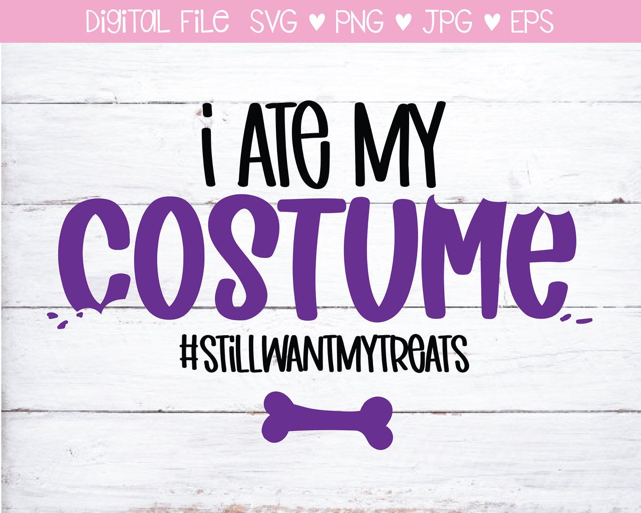 I Ate My Costume Dog Bandana SVG