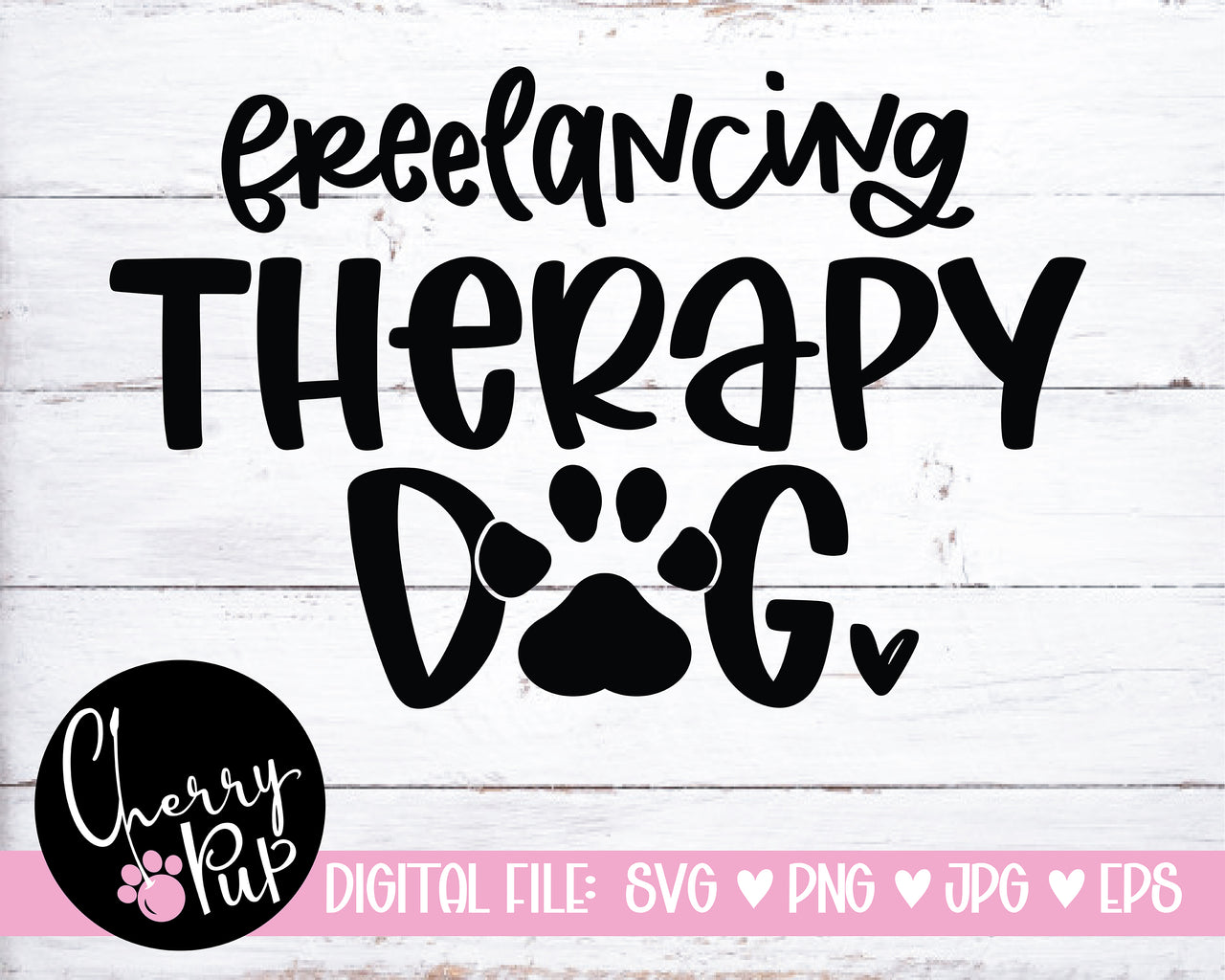 Freelancing Therapy Dog Bandana SVG