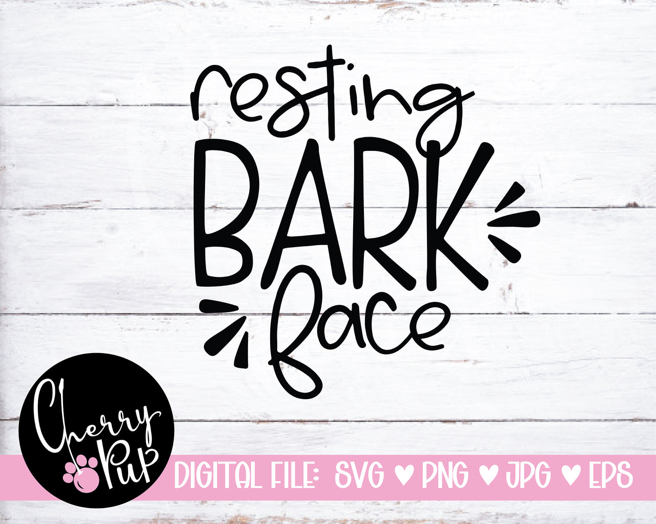 Resting Bark Face Dog Bandana SVG