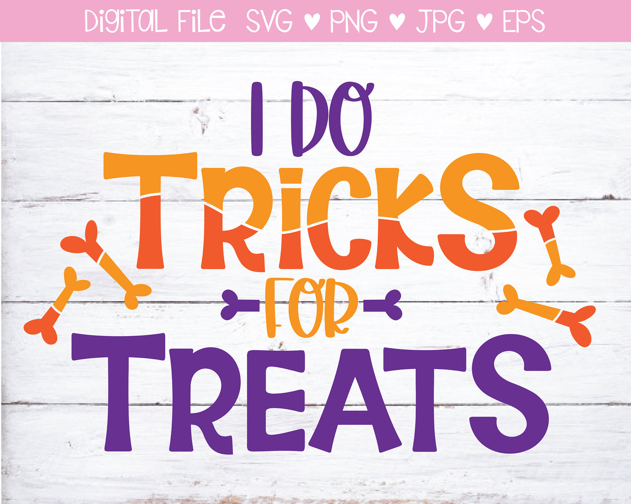 I Do Tricks For Treats Dog Bandana SVG