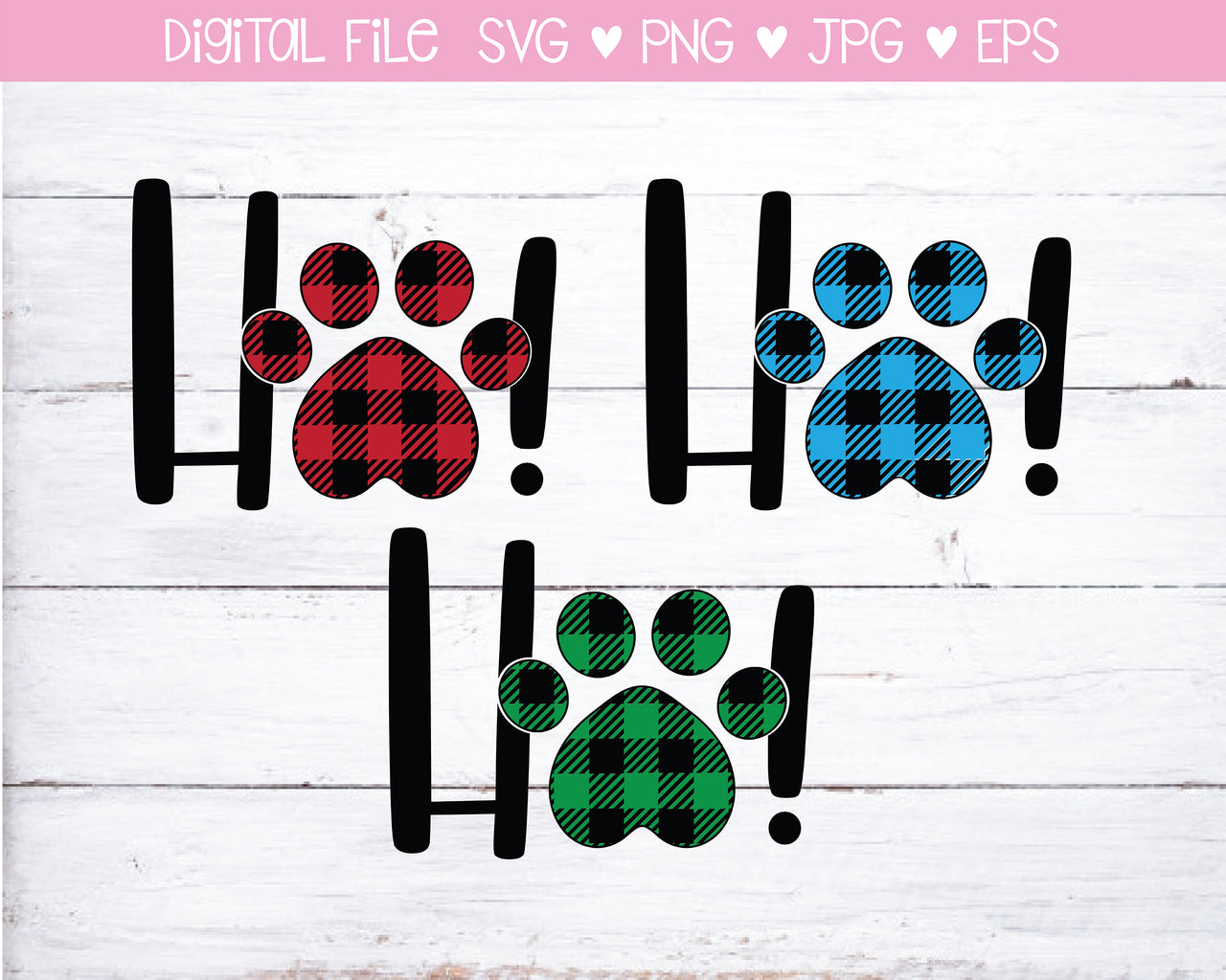 Ho Ho Ho Dog Bandana SVG