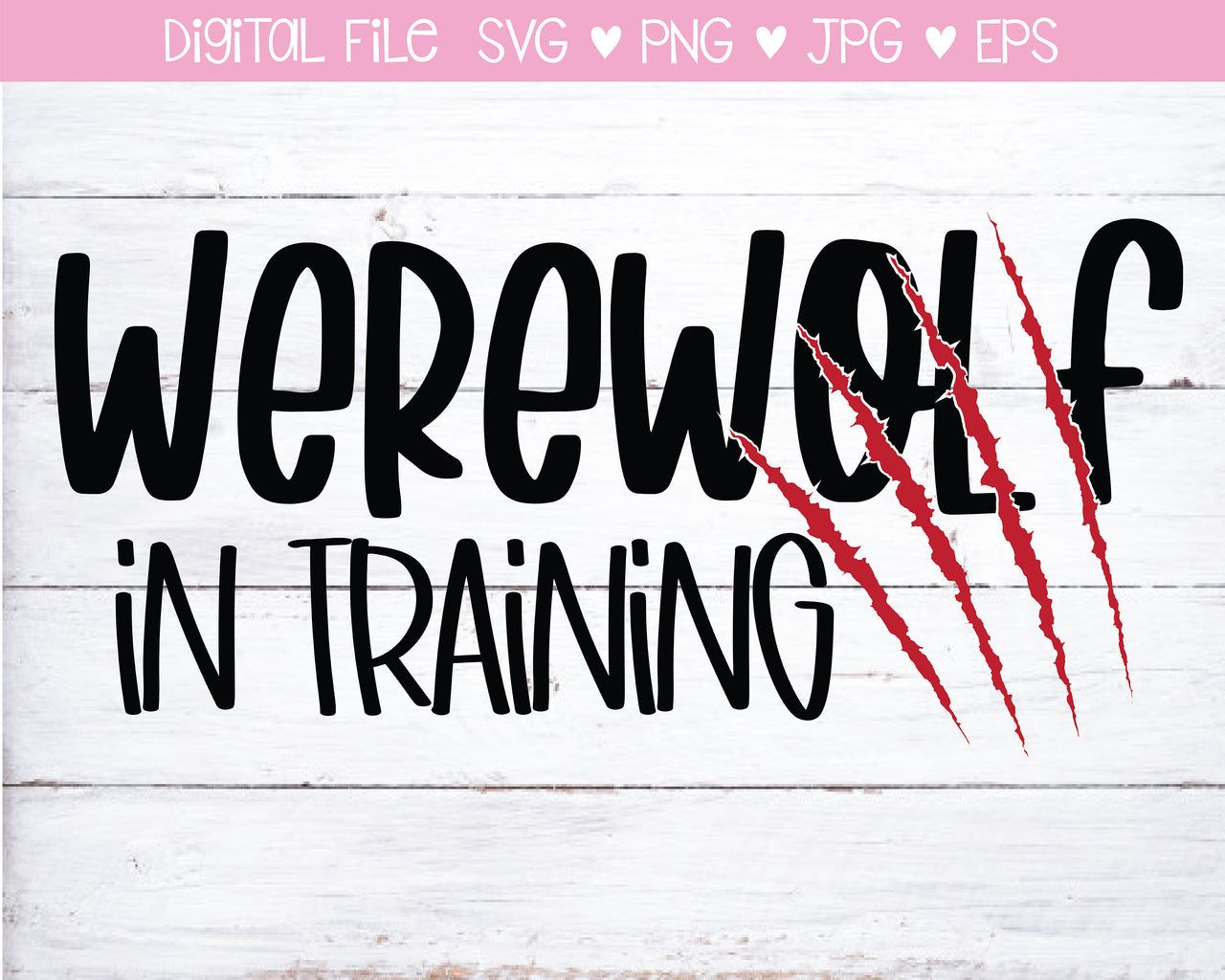 Werewolf In Training Dog Bandana SVG