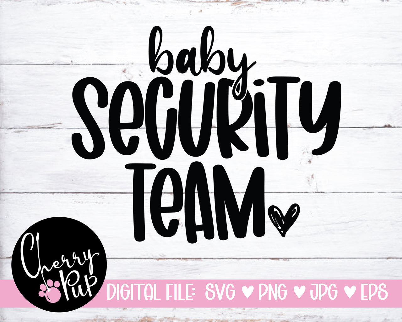 Baby Security Team Dog Bandana SVG