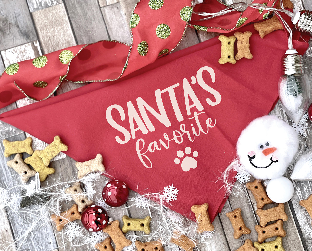 Santa's Favorite Dog Bandana SVG