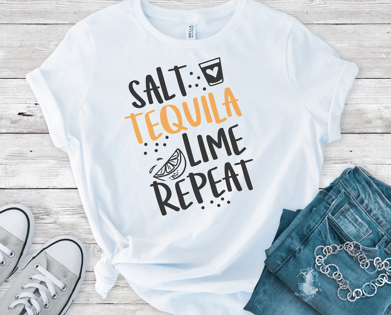 Salt Tequila Lime Repeat SVG