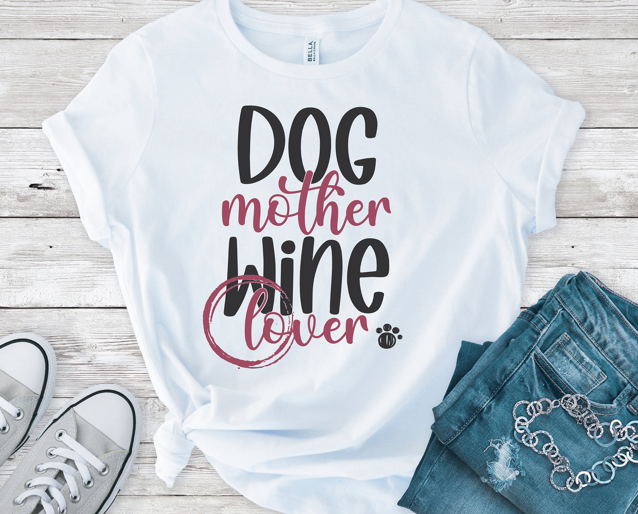 Dog Mother Wine Lover SVG