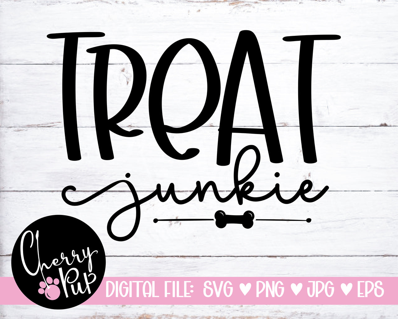 Treat Junkie Dog Bandana SVG