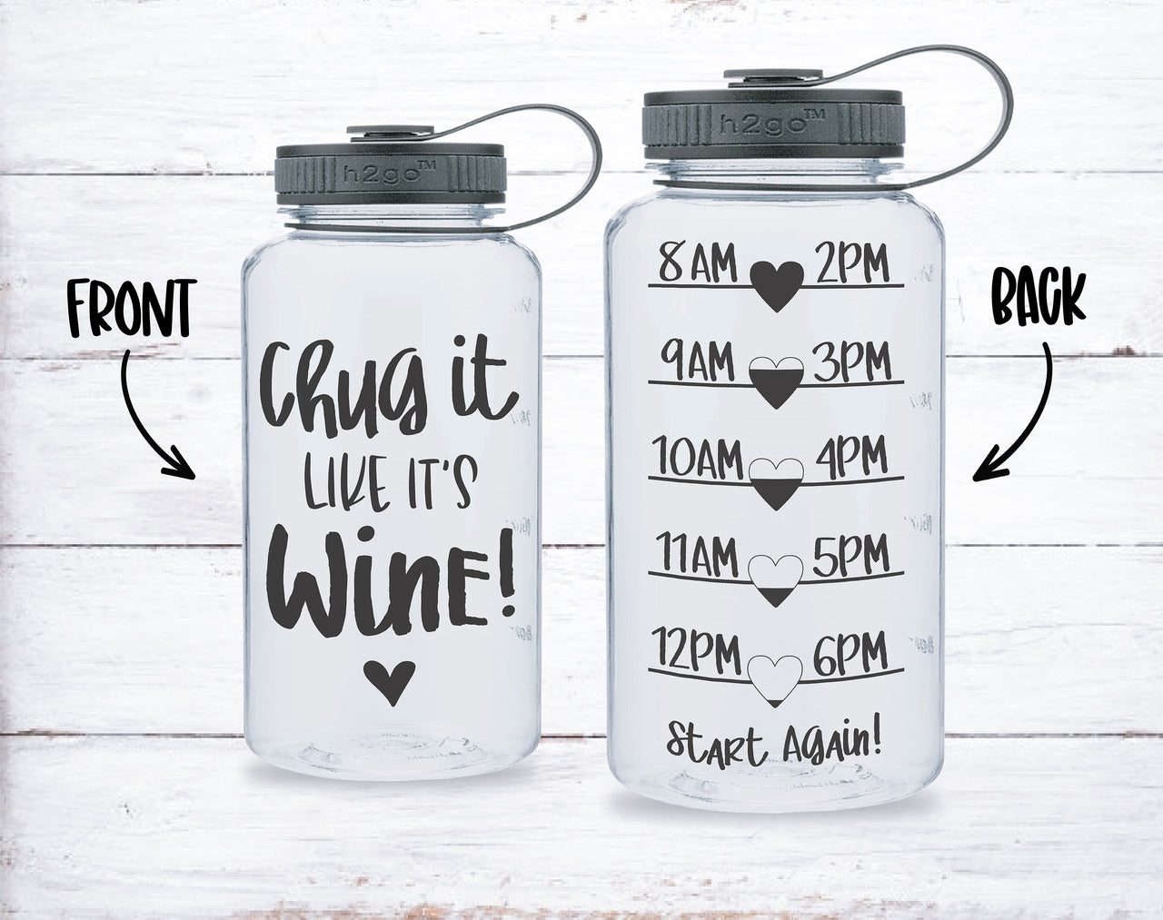 Chug It Like It's Wine Water Bottle Tracker SVG