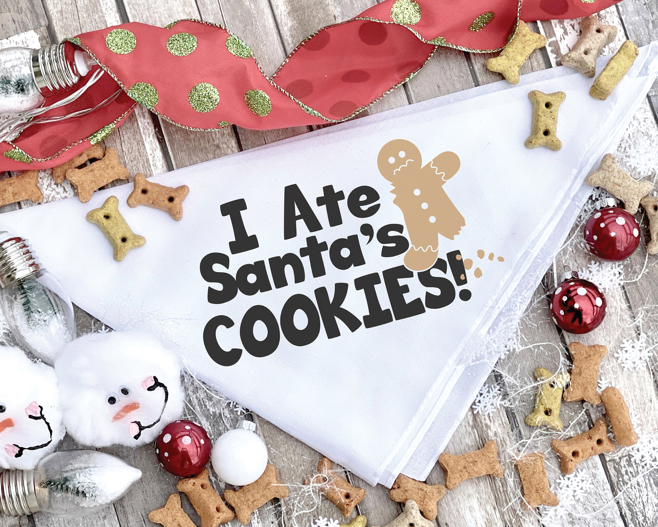 I Ate Santa's Cookies Dog Bandana SVG