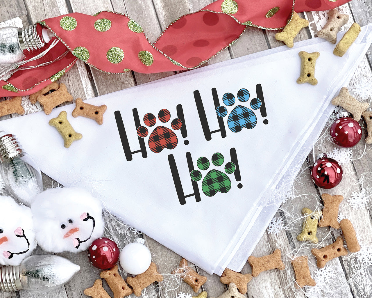 Ho Ho Ho Dog Bandana SVG