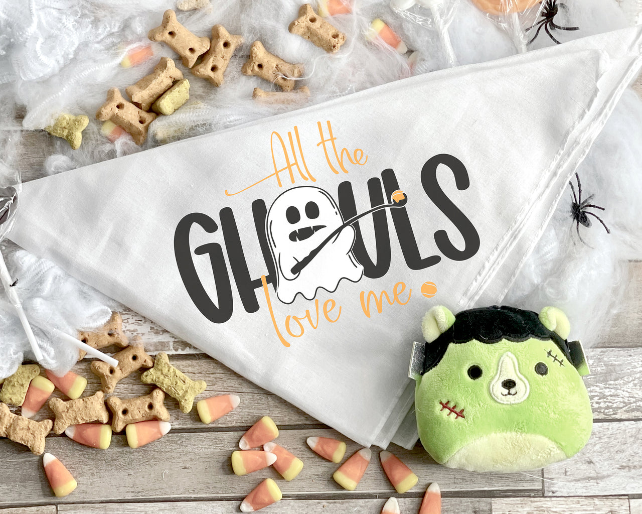 All The Ghouls Love Me Dog Bandana SVG