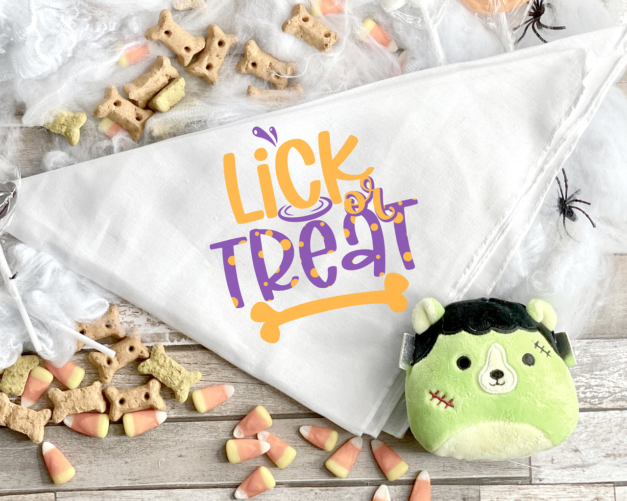 Lick Or Treat Dog Bandana SVG